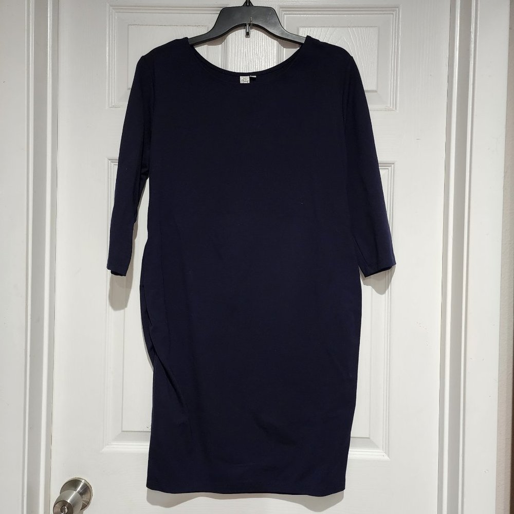 Embrace Your Bump, Size L,  Navy Sheath Maternity Dress